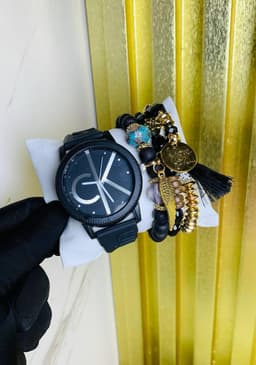 *CK WRISTWATCH WITH BEADS